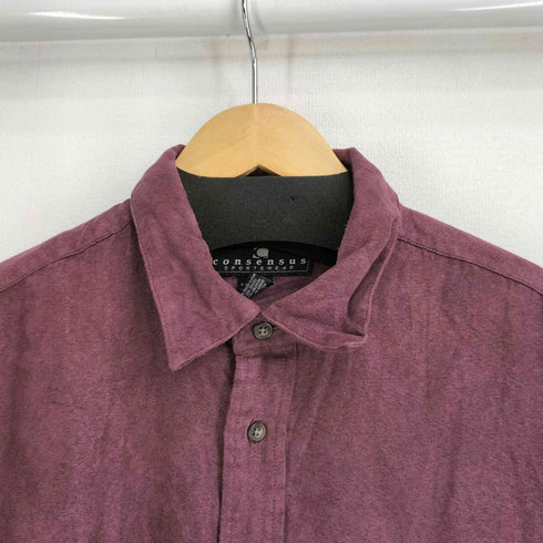 コンセンサス consensus SPORTSWEAR 90-00S スエード L/Sシャツ メンズ import:L