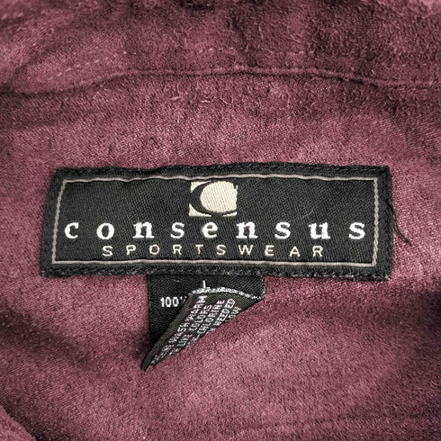 コンセンサス consensus SPORTSWEAR 90-00S スエード L/Sシャツ メンズ import:L