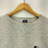 チャンピオン Champion 90s USA製 青タグ ロゴ刺繍 霜降り 前V クルーネックスウェット ボックスシルエット メンズ import:L
