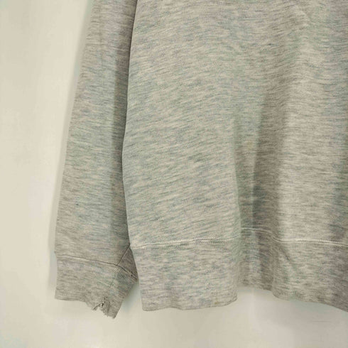 チャンピオン Champion 90s USA製 青タグ ロゴ刺繍 霜降り 前V クルーネックスウェット ボックスシルエット メンズ import:L