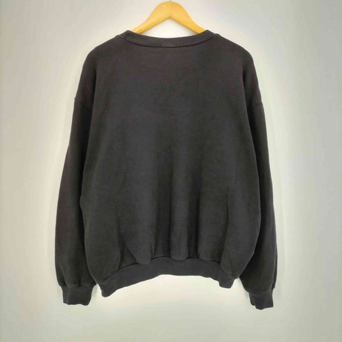 チャンピオン Champion 90s USA製 青タグ ロゴ刺繍 前V クルーネックスウェット ボックスシルエット メンズ import:L