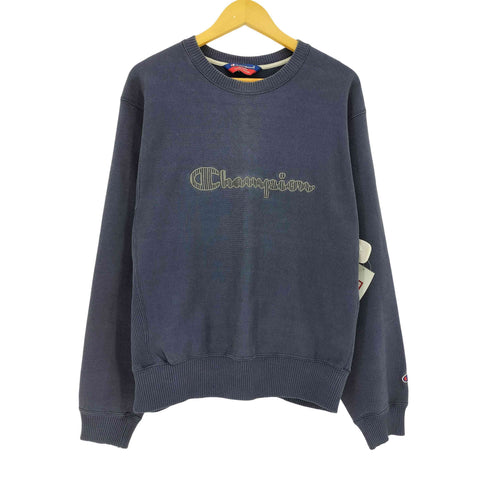チャンピオン Champion 00s Reverse Weave型 ロゴ刺繍 クルーネックスウェット メンズ