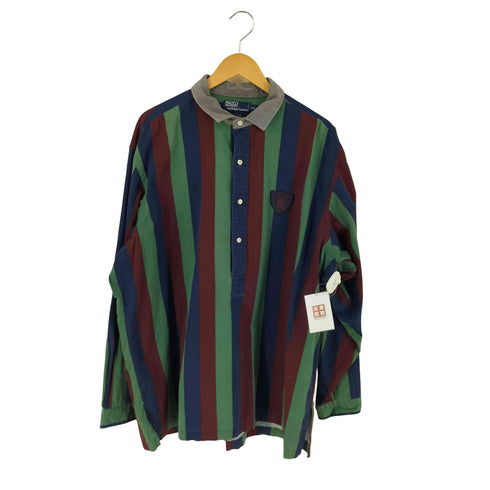 ポロバイラルフローレン Polo by RALPH LAUREN 90S ストライプ プルオーバーシャツ メンズ XXL