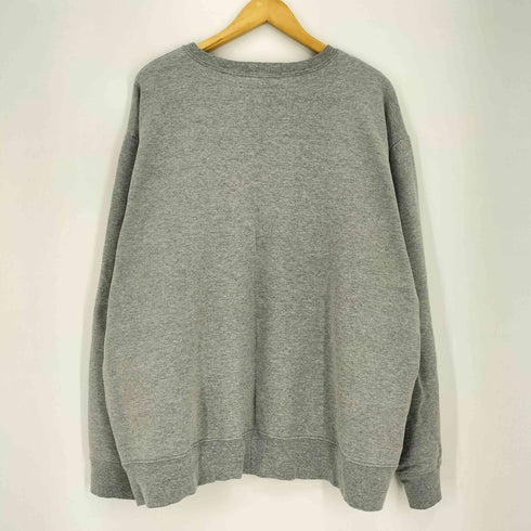 エディーバウアー Eddie Bauer 90-00s USA製 白タグ プリント クルーネックスウェット メンズ import:XXL