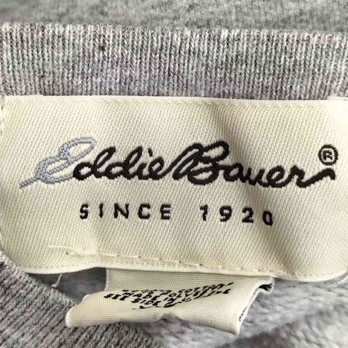 エディーバウアー Eddie Bauer 90-00s USA製 白タグ プリント クルーネックスウェット メンズ import:XXL