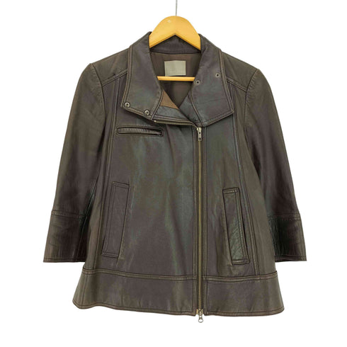 セオリーリュクス theory luxe シープレザー ダブルジップ ダブルライダースジャケット レディース 40
