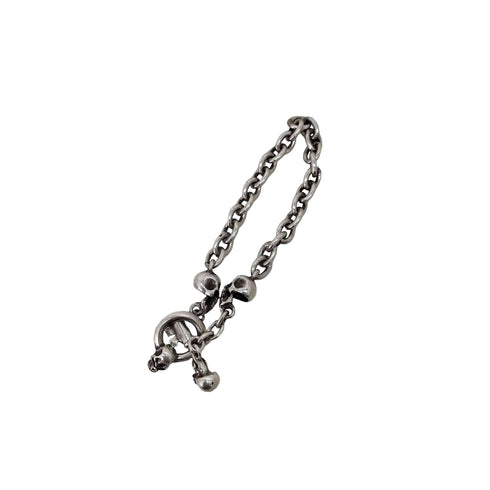 TRANSCOR / トランスコア Skull Key Chain Bracelet スカル キーチェーン ブレスレット 35.7g メンズ L