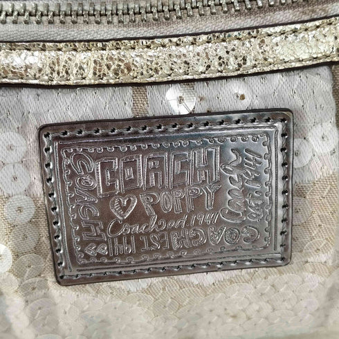 コーチ COACH Poppy ポピー スパンコール シグネチャー ショルダー バック レディース