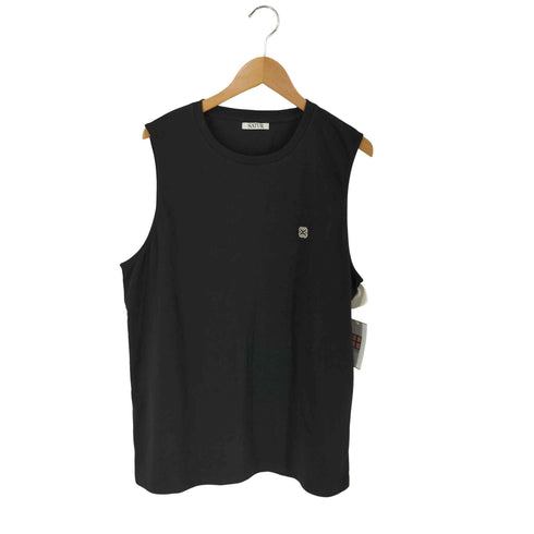 SATUR ワンポイントロゴ スリーブレストップ import メンズ