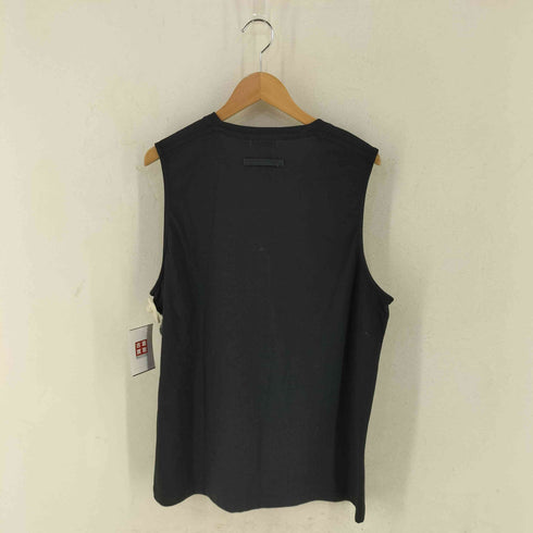 SATUR ワンポイントロゴ スリーブレストップ import メンズ