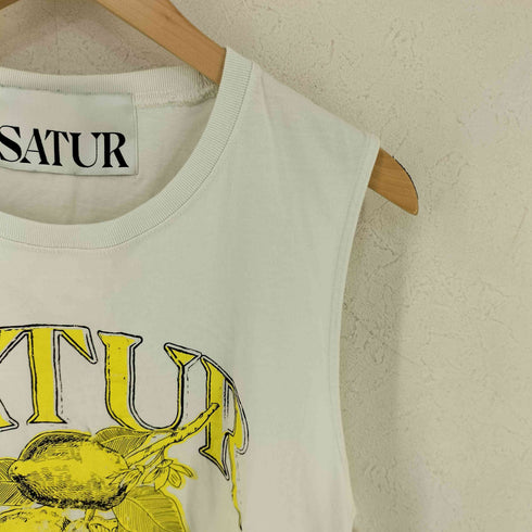 SATUR Citron Summer Graphic スリーブレストップ import メンズ