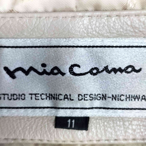 MIA CARMA ラムレザー 3B シングルブレスト レザーテーラードジャケット レディース JPN:11号