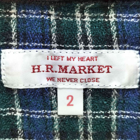 ハリウッドランチマーケット HOLLYWOOD RANCH MARKET ベロア切替 ボックス チェックシャツ メンズ JPN:2