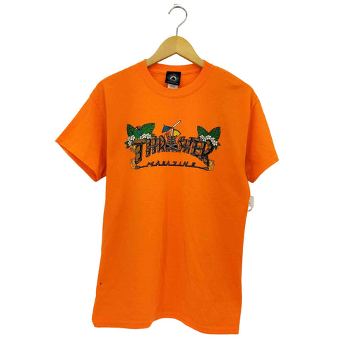 スラッシャー THRASHER フロントプリント クルーネック半袖Tシャツ メンズ M