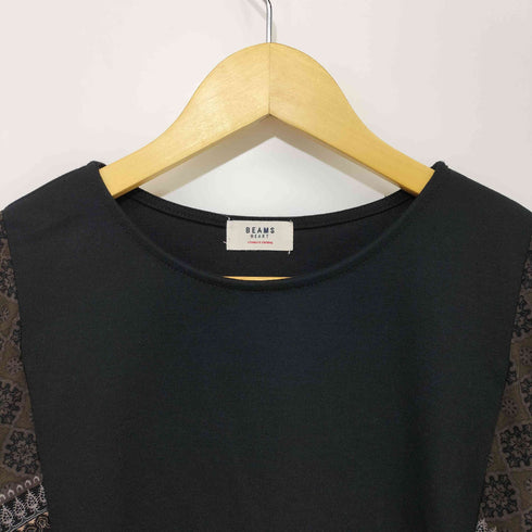 ビームスハート BEAMS HEART 24SS 袖スカーフ クルーネック Tシャツ レディース