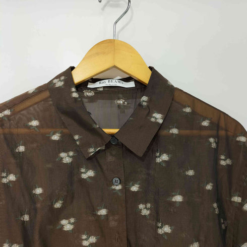 レイビームス Ray BEAMS 26SS シアー フラワー ジャカード シャツ レディース ONE SIZE