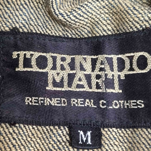 トルネードマート TORNADO MART USED加工 レースアップ ベルト付き スタンドカラー デニムジャケット Y2K レディース JPN:M