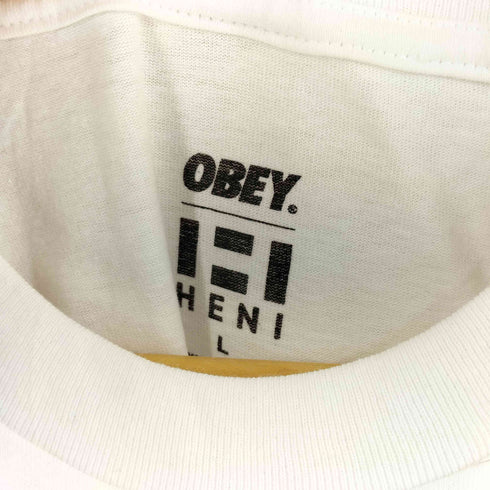 オベイ OBEY TRIPLE TROUBLE OBEY INVADER HIRST Tシャツ メンズ L