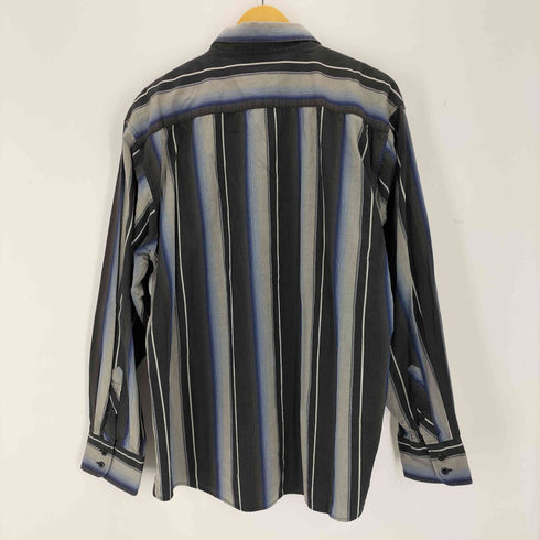 Eighty Eight シャドーストライプ マチ付き コットンシャツ メンズ JPN:XL