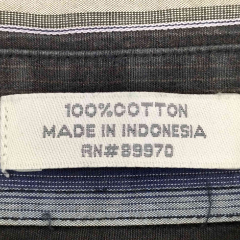 Eighty Eight シャドーストライプ マチ付き コットンシャツ メンズ JPN:XL