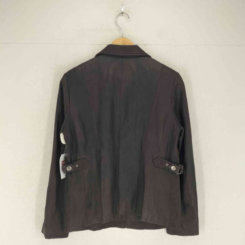 NINE WEST lamb leather ジップアップレザージャケット レディース JPN:M
