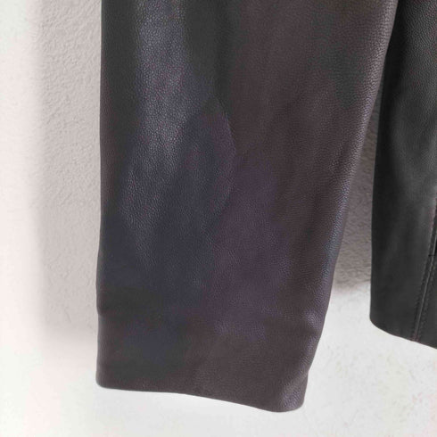 NINE WEST lamb leather ジップアップレザージャケット レディース JPN:M