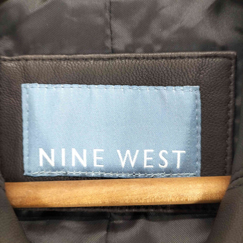 NINE WEST lamb leather ジップアップレザージャケット レディース JPN:M