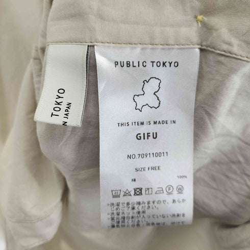 パブリックトウキョウ PUBLIC TOKYO ボタンスリットシャツワンピース レディース FREE