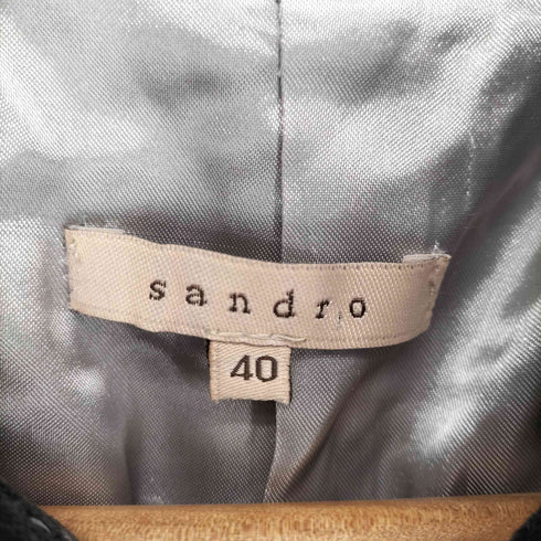 サンドロ sandro ベロア オフィサーコート レディース EUR:40