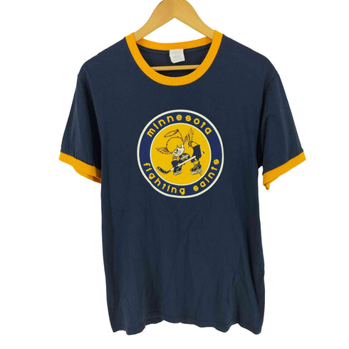 ポートカンパニー PORT&COMPANY アイスホッケー プリント リンガーTシャツ メンズ M
