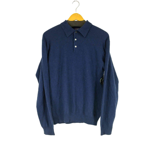 J.Ashford CASHMERE100% カシミヤ100% ポロニット メンズ import:M