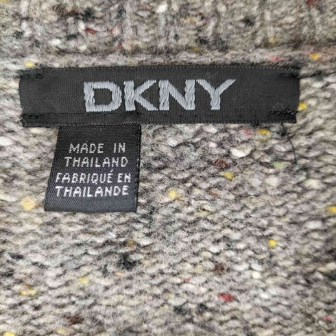 ダナキャランニューヨーク DKNY ヘリンボーン ネップ 切替Vネックニット メンズ JPN:M