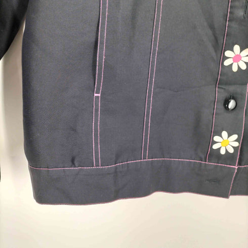 BOB MACKIE フラワーエンブロイダリーシルクシャツ レディース JPN:L