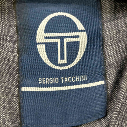 セルジオタッキーニ SERGIO TACCHINI 裏地背抜き ペイズリー柄 レーヨン ポリ リネン 2B テーラード ジャケット メンズ import:M