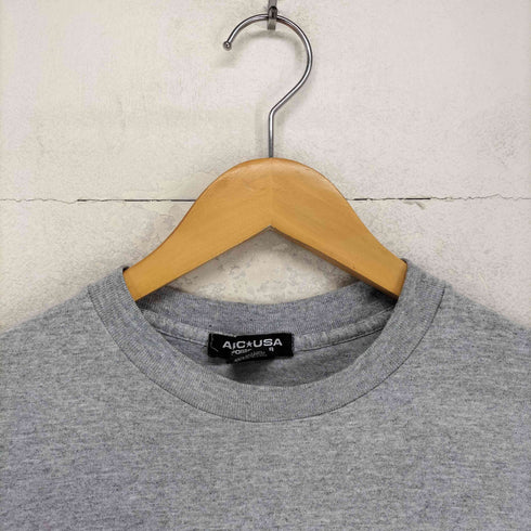 ABC USA USA製 袖裾シングル両面プリントクルーネックTシャツ Y2K レディース S