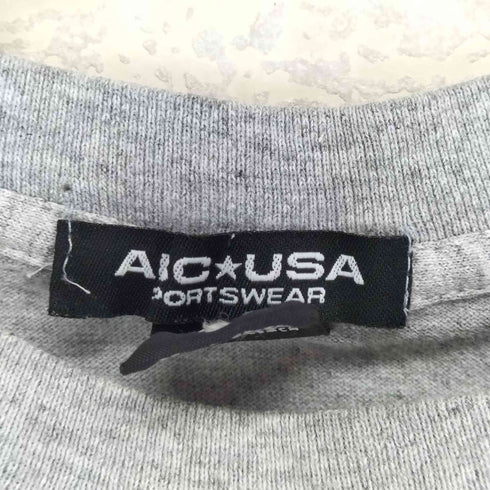 ABC USA USA製 袖裾シングル両面プリントクルーネックTシャツ Y2K レディース S