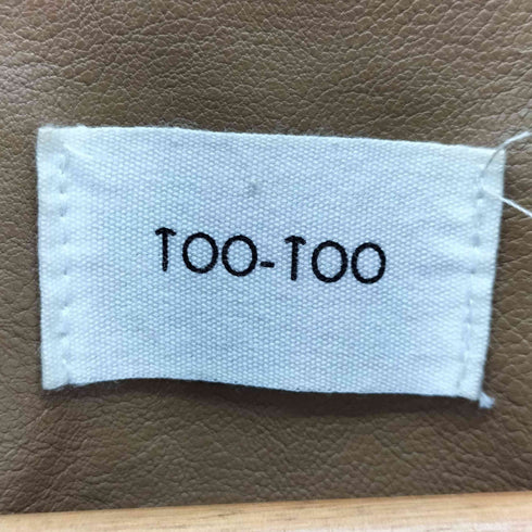 TOO-TOO フェイクレザー クロップド ジャケット レディース