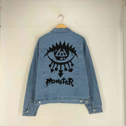 MONSTER 両面プリント デニムジャケット メンズ L