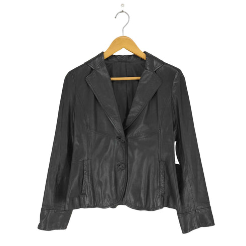 PIELITA lamb leather ラムレザー2Bテーラードジャケット レディース