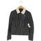 NAFNAF lamb leather ニット切替ラムレザーダブルライダースジャケット メンズ 38