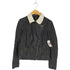 NAFNAF lamb leather ニット切替ラムレザーダブルライダースジャケット メンズ 38