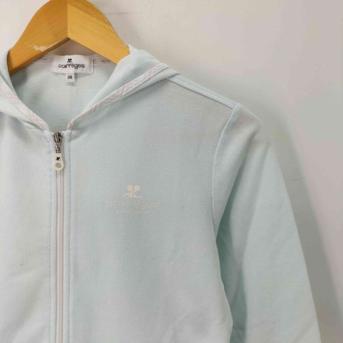 クレージュ courreges sport futur フード付 ジップアップ ランニング ウェア ジャージ レディース FR:38
