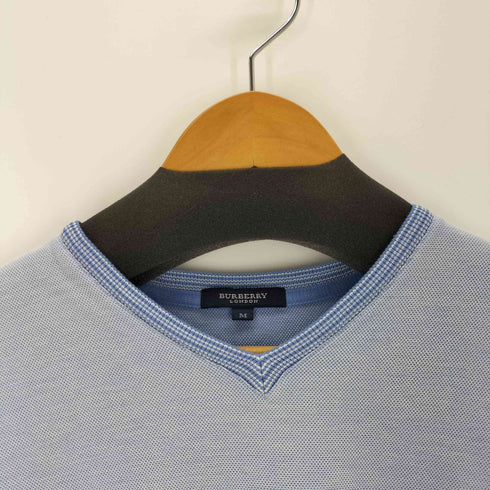 バーバリーロンドン BURBERRY LONDON ロゴ刺繍VネックS/S Tシャツ メンズ import:M