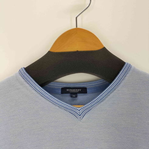 バーバリーロンドン BURBERRY LONDON ロゴ刺繍VネックS/S Tシャツ メンズ import:M