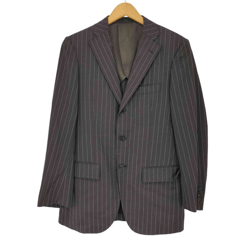 アレキサンダージュリアン ALEXANDER JULIAN ストライプ ノッチドラペル 3Bテーラード メンズ A5