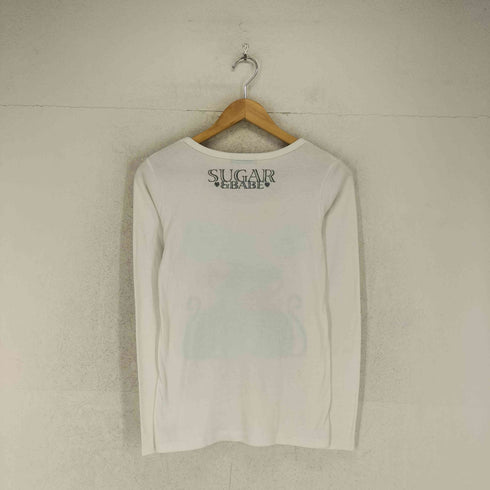 SUGAR BABE Y2K ラメ 猫 ラインストーン カットソー レディース JPN:M