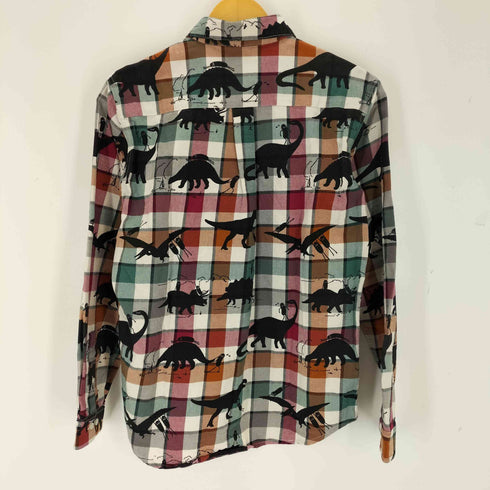 デザインティーシャツストアグラニフ Design Tshirts Store graniph ビューティフルシャドー ダイナソー チェック シャツ メンズ JPN:S