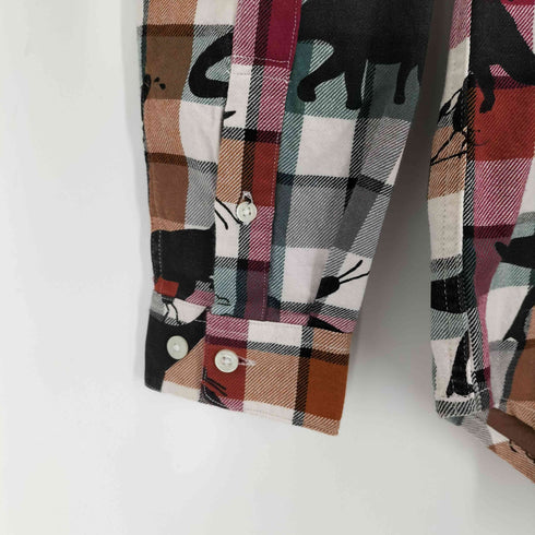 デザインティーシャツストアグラニフ Design Tshirts Store graniph ビューティフルシャドー ダイナソー チェック シャツ メンズ JPN:S