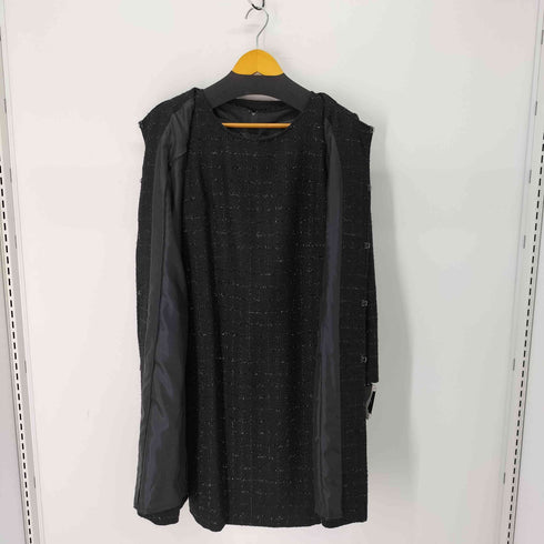 LIBERT Y HALL ノーカラーツイードジャケット ワンピースセット レディース