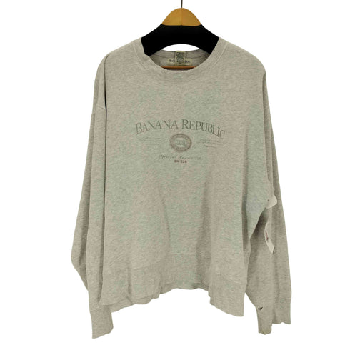 バナナリパブリック BANANA REPUBLIC 90s ロゴプリントクルーネックスウェット メンズ import:L